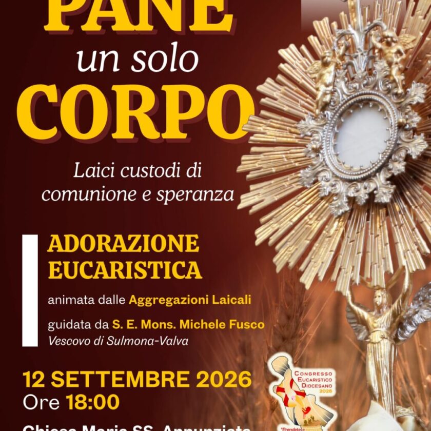 INTRODACQUA, I LAICI CUSTODI DI COMUNIONE: L’EUCARISTIA AL CENTRO DEL CAMMINO DIOCESANO