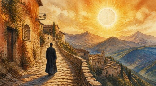 Priest on a Mountain Path